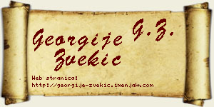 Georgije Zvekić vizit kartica